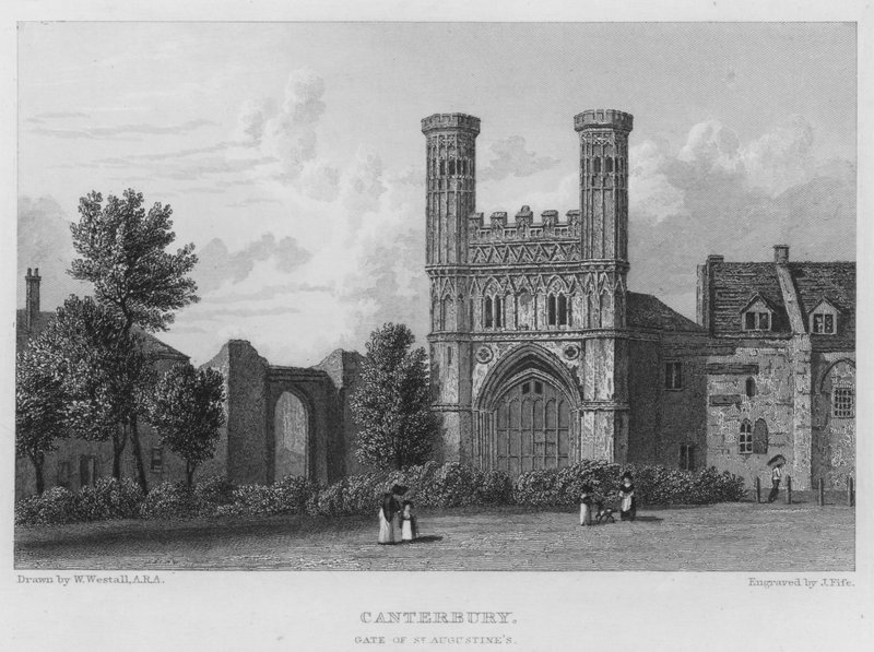 Canterbury, porte de Saint-Augustin - William (after) Westall