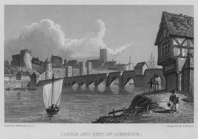 Château et ville de Limerick - William (after) Westall