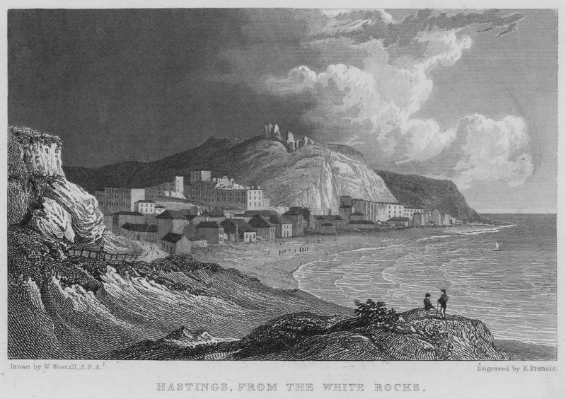 Hastings, depuis les Rochers Blancs - William (after) Westall