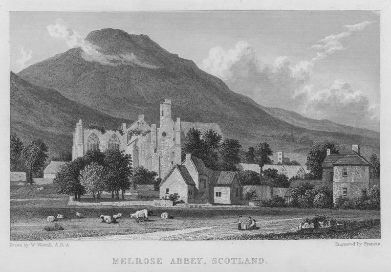 Abbaye de Melrose, Écosse - William (after) Westall