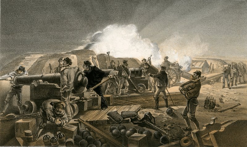 Une nuit chaude dans les batteries - William Crimea Simpson