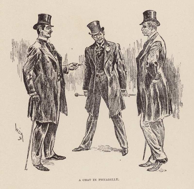 Une conversation à Piccadilly (gravure) - William Douglas Almond