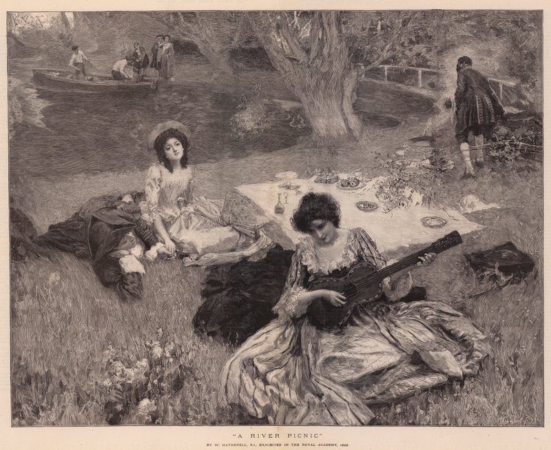 Pique-nique au bord de la rivière - William Hatherell