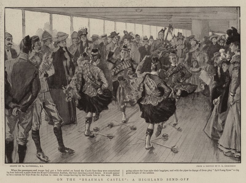 Sur le Braemar Castle, un départ en fanfare - William Hatherell
