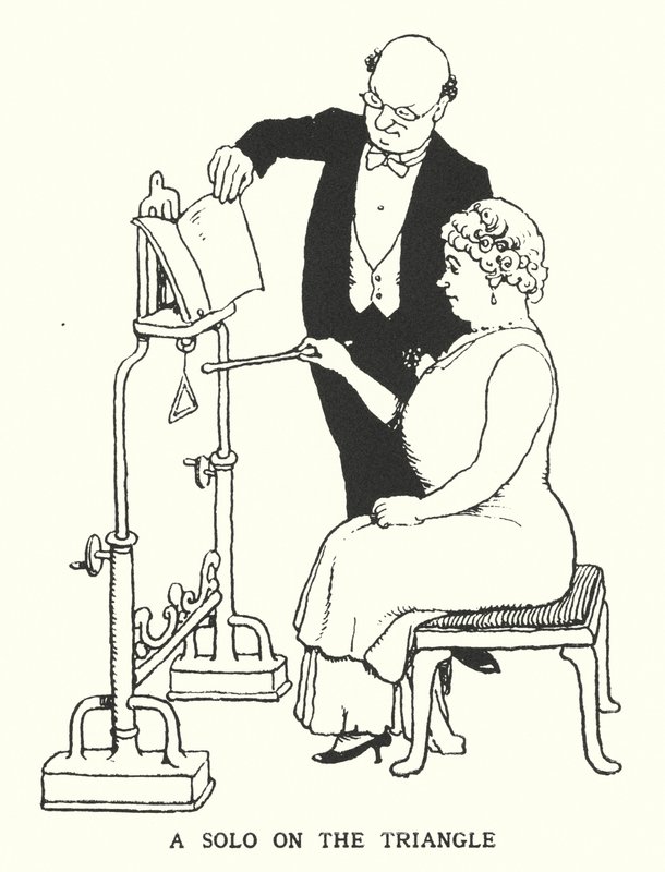 Un solo au triangle (lithographie) - William Heath Robinson