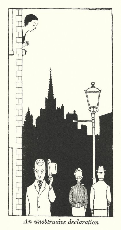 Une déclaration discrète (lithographie) - William Heath Robinson