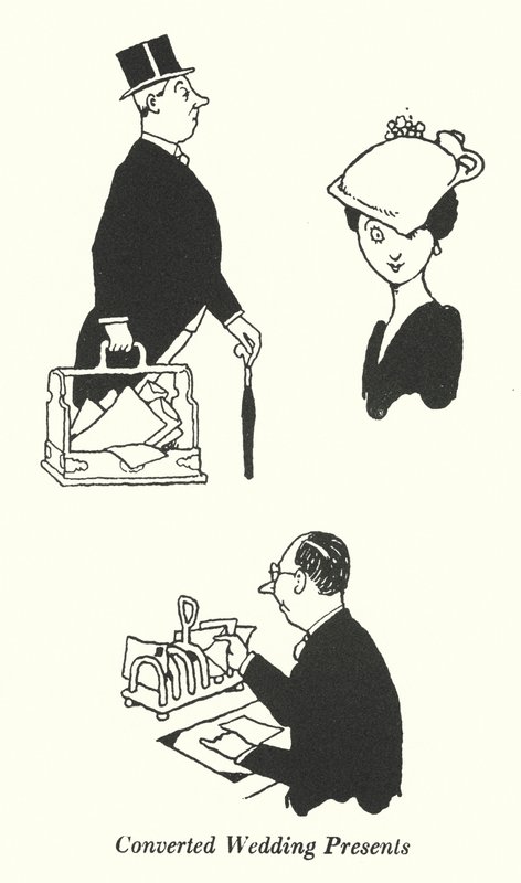 Cadeaux de mariage convertis (lithographie) - William Heath Robinson