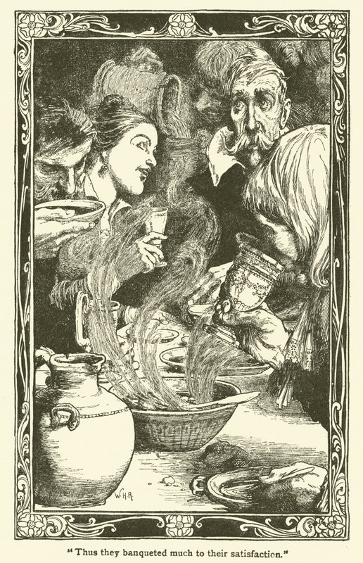 Illustration pour Don Quichotte (lithographie) - William Heath Robinson