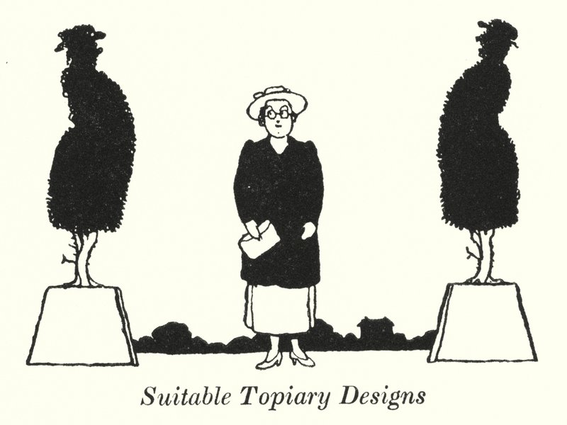 Conceptions de topiaire appropriées (lithographie) - William Heath Robinson