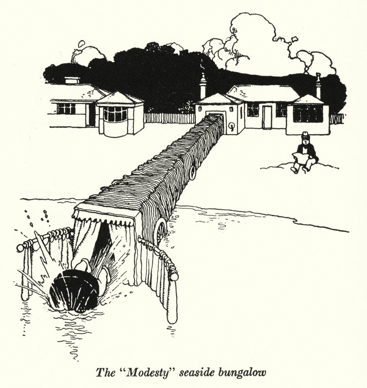 Le bungalow balnéaire "Modesty" - William Heath Robinson