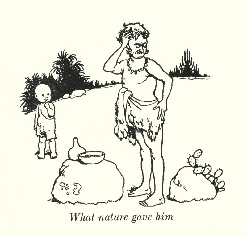 Ce que la nature lui a donné (lithographie) - William Heath Robinson