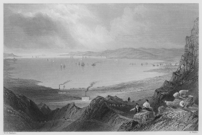 Belfast Lough (gravure) - William Henry (after) Bartlett