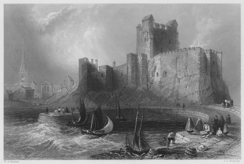 Château de Carrickfergus (gravure) - William Henry (after) Bartlett