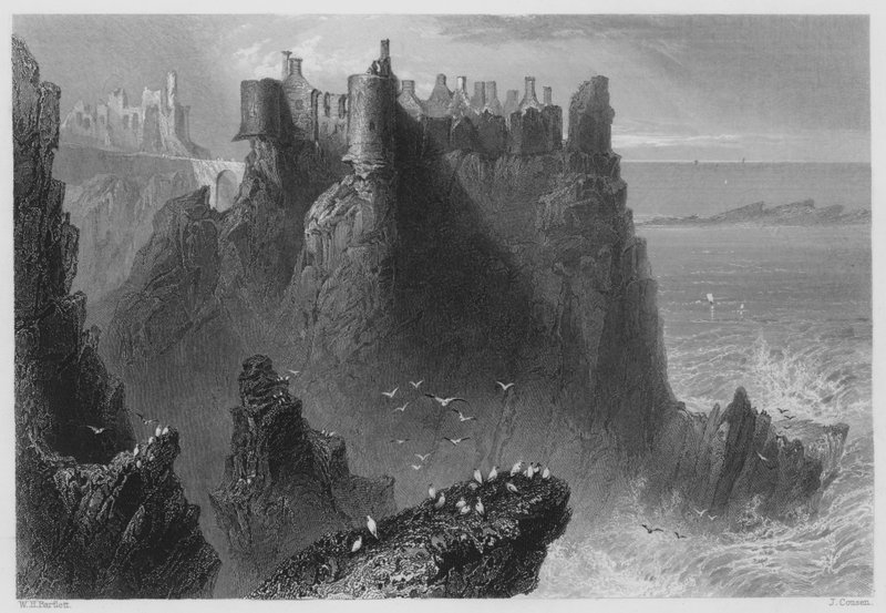 Château de Dunluce - William Henry (after) Bartlett