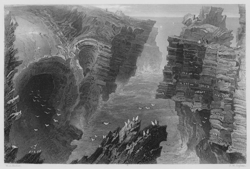 Trou souffleur, près de Kilkee (gravure) - William Henry (after) Bartlett