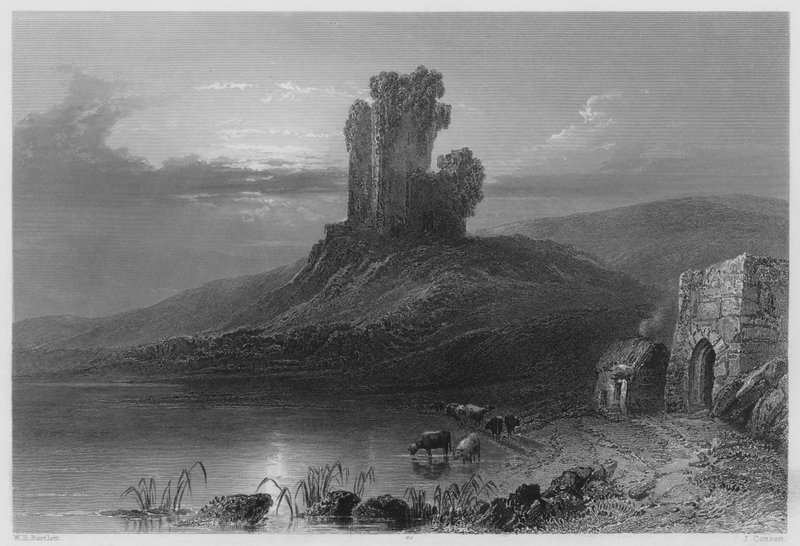 Vestiges du Château de Kilcolman (gravure) - William Henry (after) Bartlett