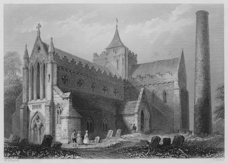Saint Canice, Kilkenny (gravure) - William Henry (after) Bartlett