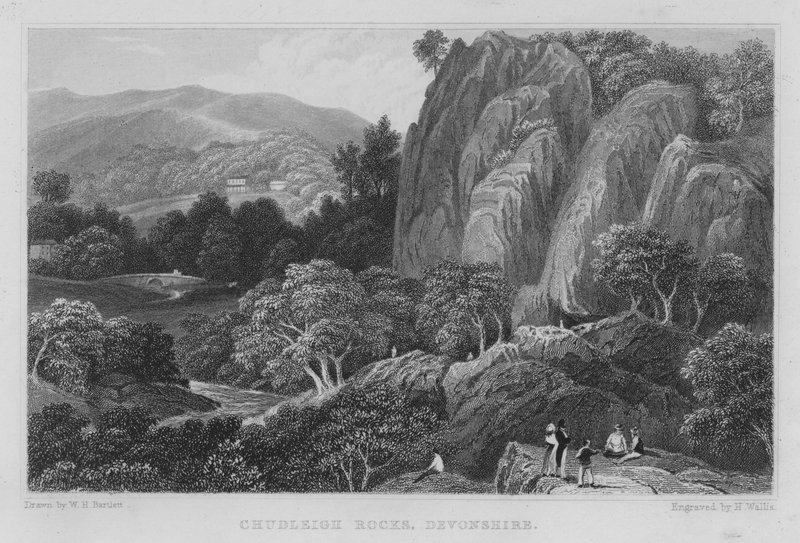 Rochers de Chudleigh, Devonshire (gravure) - William Henry Bartlett