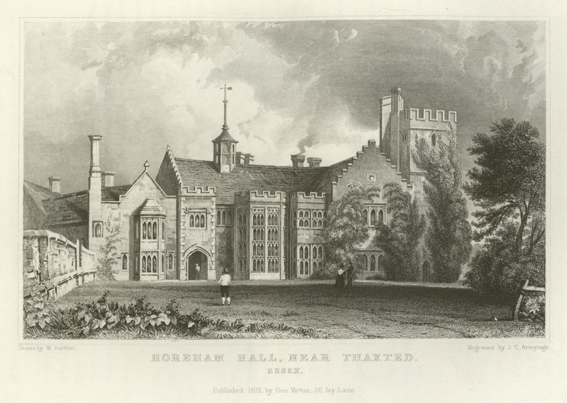 Horeham Hall, près de Thaxted, Essex - William Henry Bartlett