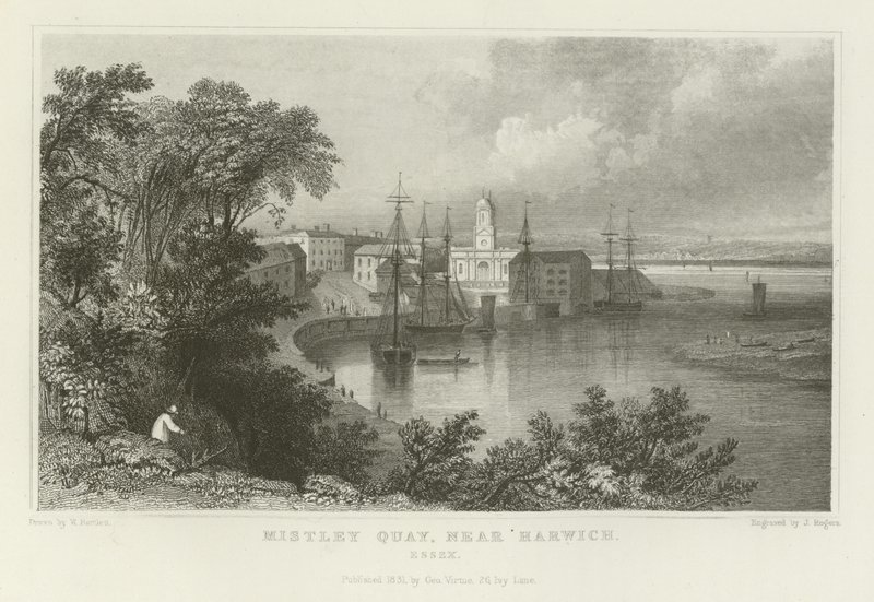 Quai de Mistley, près de Harwich, Essex - William Henry Bartlett