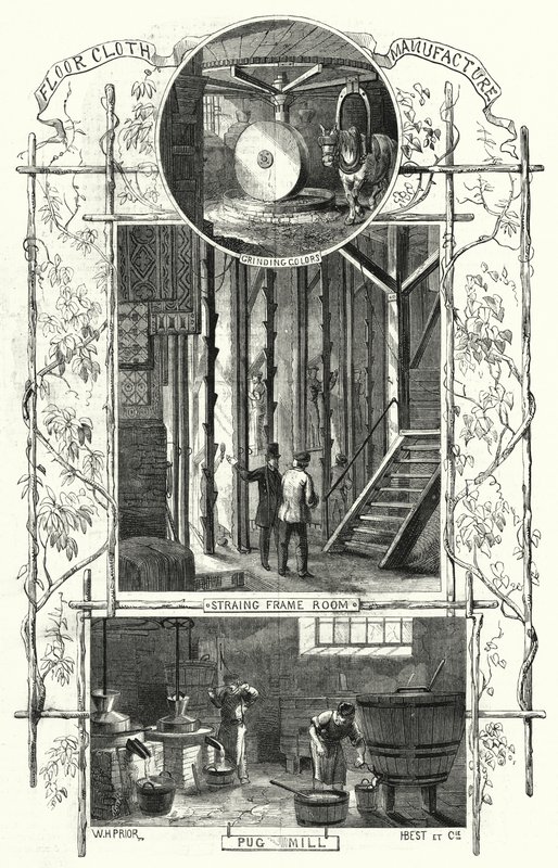 Fabrication de toiles de sol - William Henry Pike