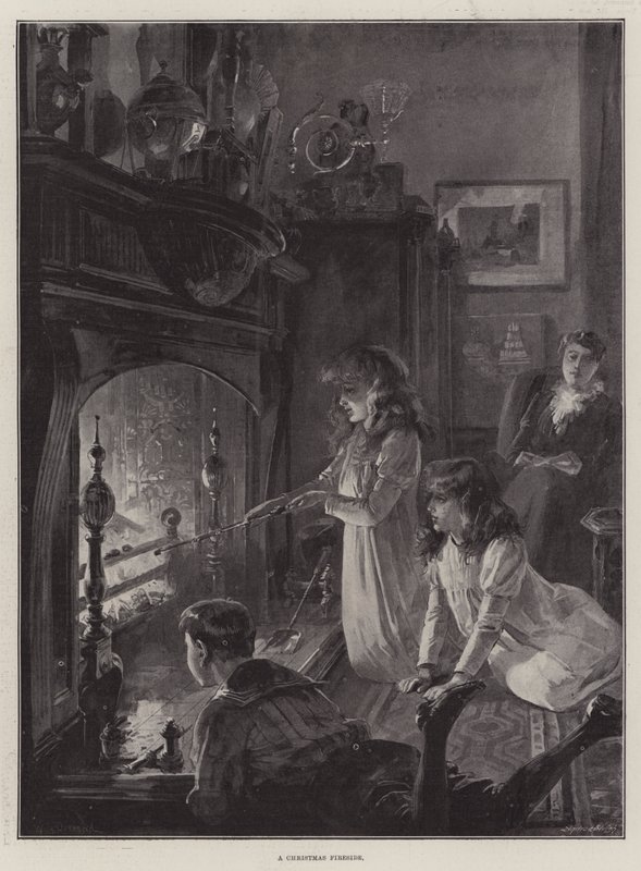Un foyer de Noël - William Heysham Overend