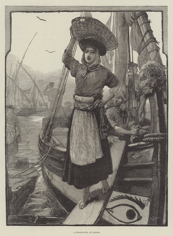 Une pêcheuse de Lisbonne - William Heysham Overend