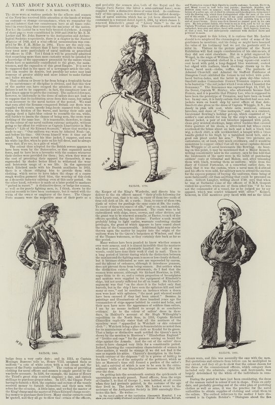 Une histoire sur les costumes navals - William Heysham Overend