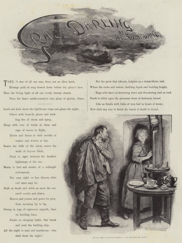 Grace Darling, par A C Swinburne - William Heysham Overend