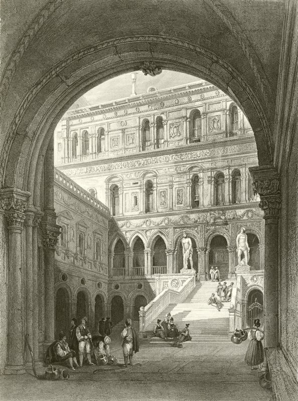 Les escaliers géants, Palais des Doges, Venise - William Leighton Leitch