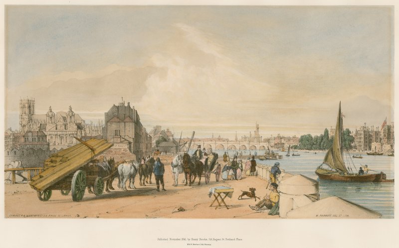 Lambeth et Westminster depuis Milbank - William Parrott