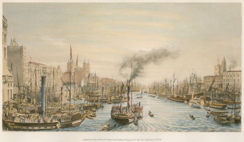 La piscine, depuis London Bridge, matin - William Parrott