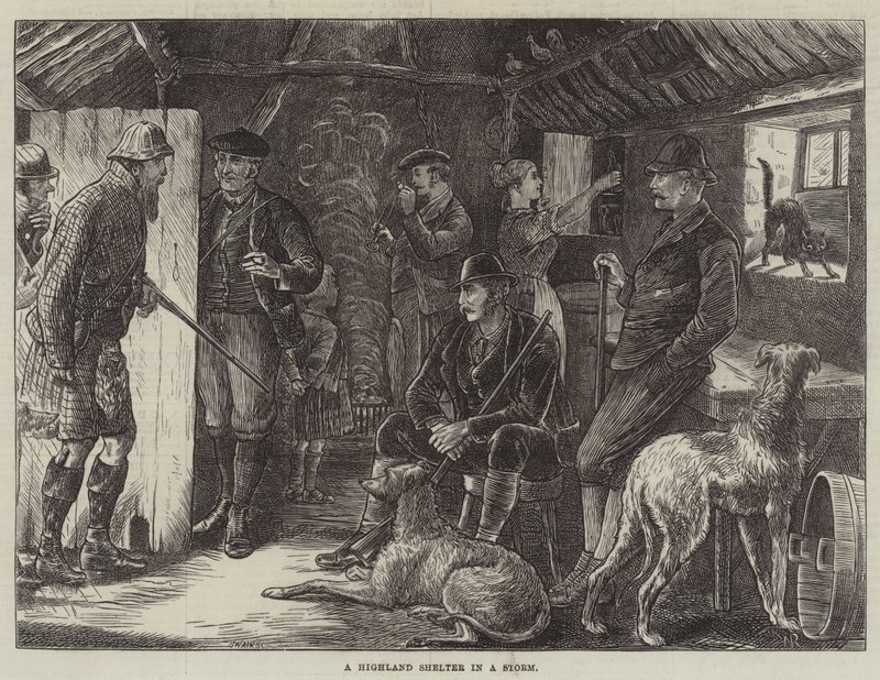 Un abri écossais dans une tempête - William Ralston