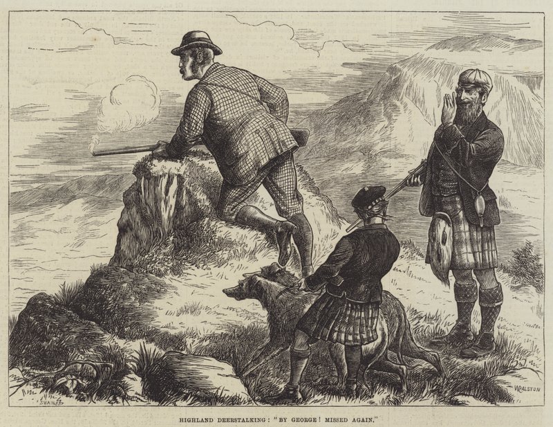 Chasse au cerf des Highlands, Par George! encore raté - William Ralston