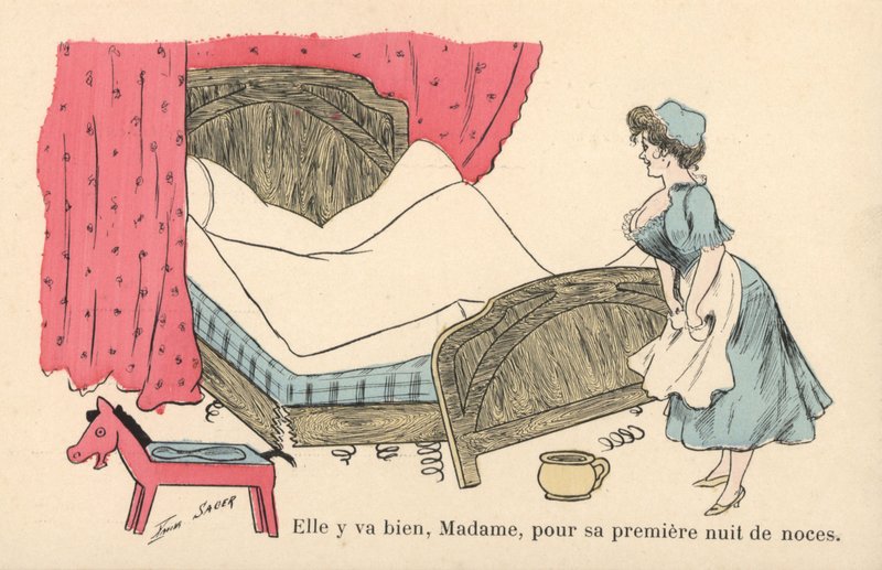 Femme de chambre rangeant un lit usé - Xavier Sager