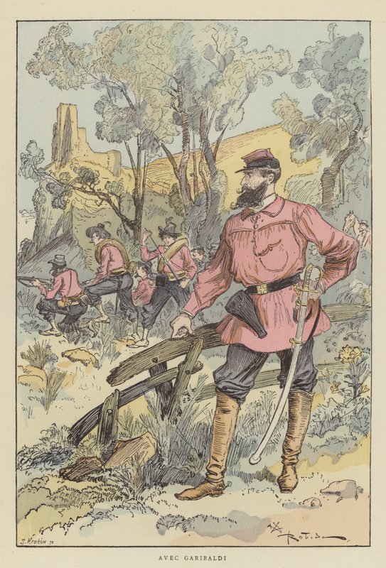 Avec Garibaldi - after Albert Robida