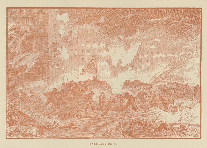 Barricade de 71 - after Albert Robida