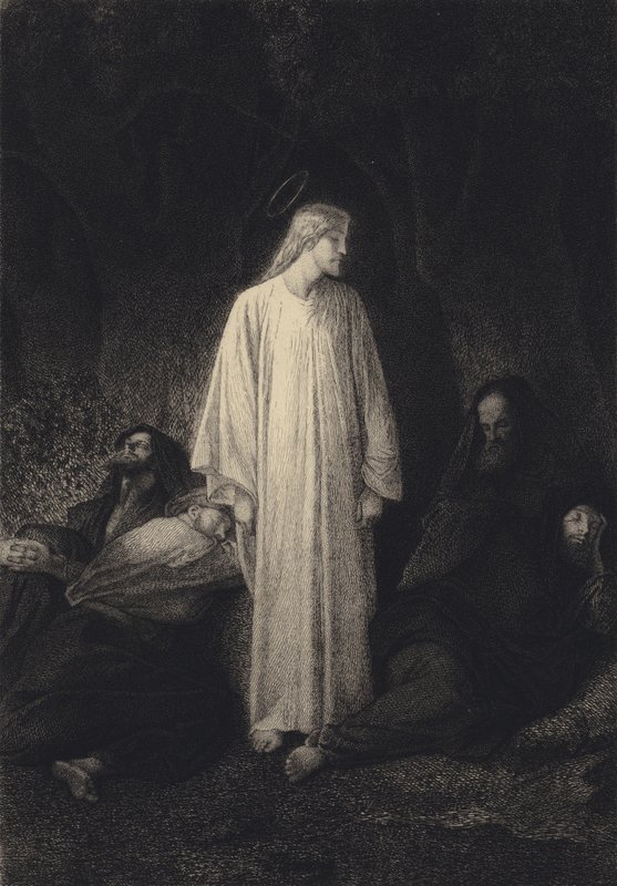 Jésus et les disciples endormis - after Albert Robida