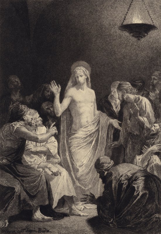 Jésus apparaît aux disciples - after Albert Robida