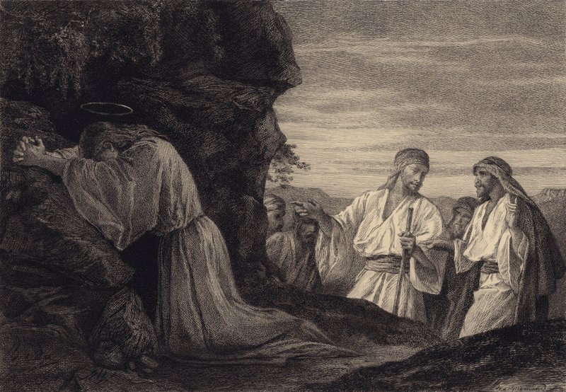 Jésus en prière - after Albert Robida