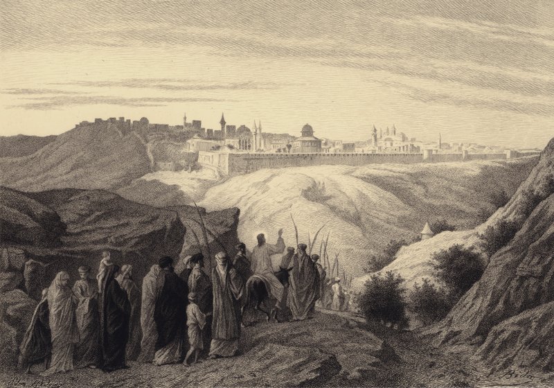 Jésus pleure sur Jérusalem - after Albert Robida