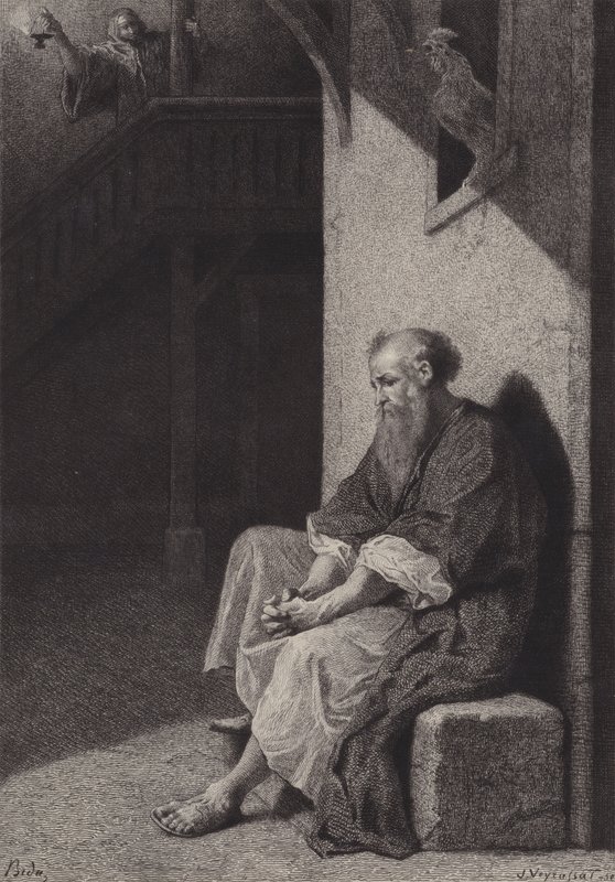 Le repentir de Pierre - after Albert Robida