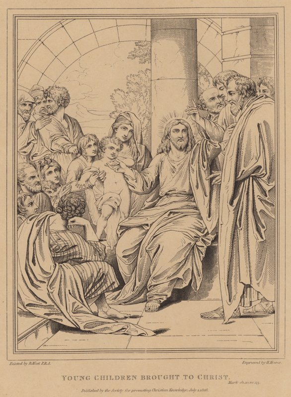 Les jeunes enfants amenés à Christ, Marc - after Benjamin West