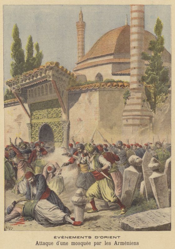 Arméniens attaquant une mosquée - after Henri Meyer