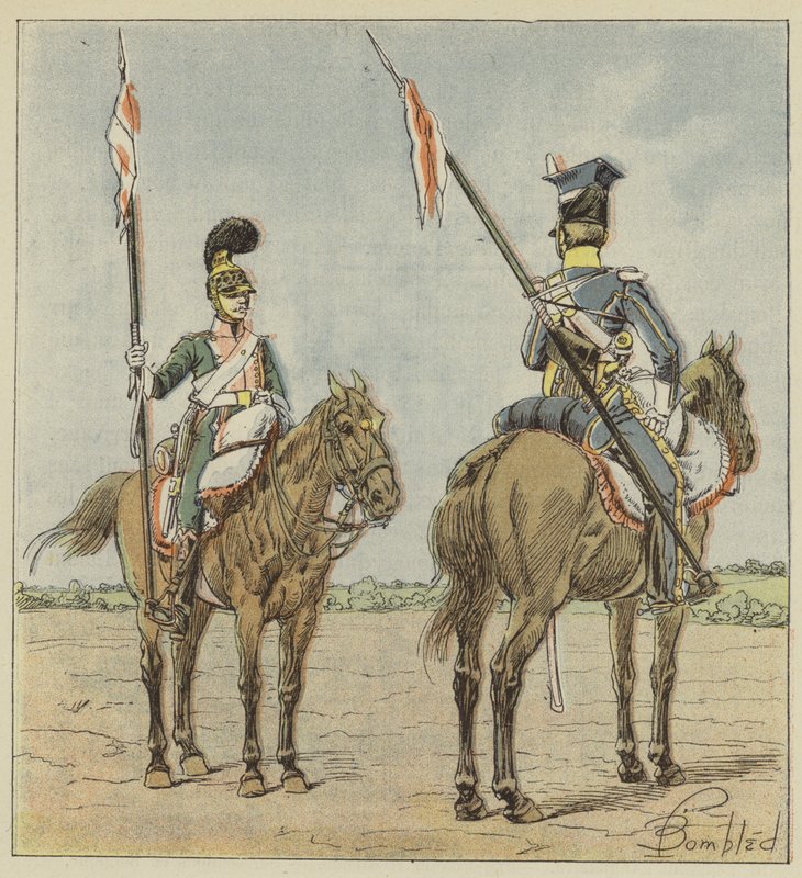 Chevau-légers, Lanciers français, Polonais - after Louis Charles Bombled