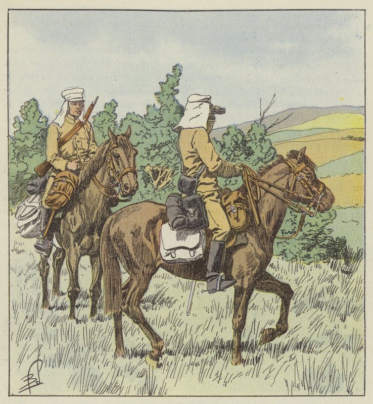 Éclaireurs japonais en reconnaissance - after Louis Charles Bombled