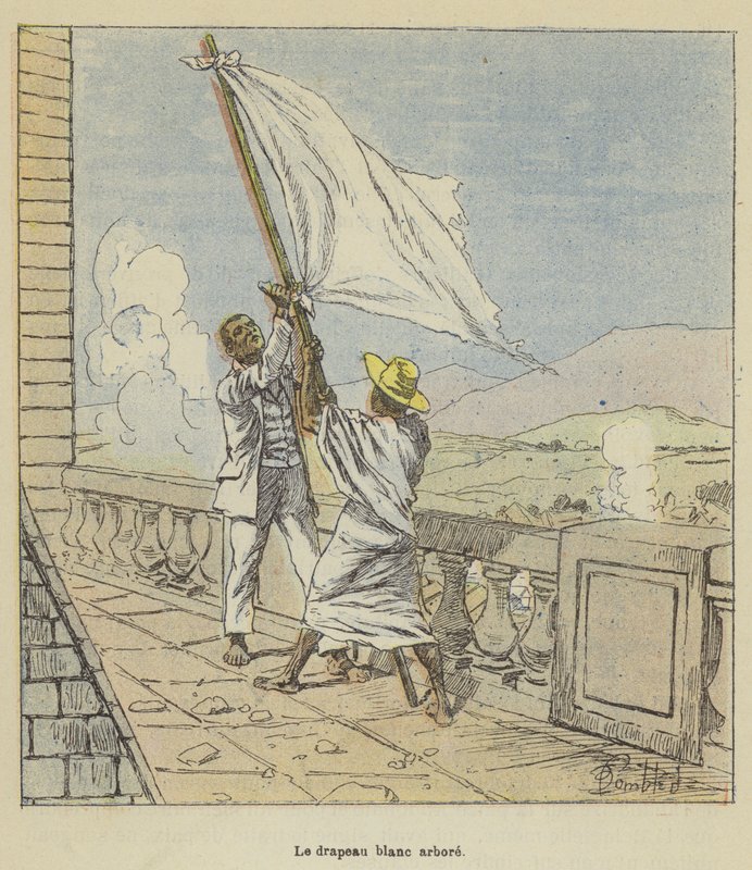 Le drapeau blanc arboré - after Louis Charles Bombled