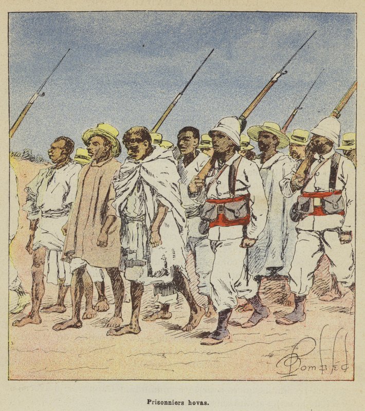 Prisonniers hovas - after Louis Charles Bombled