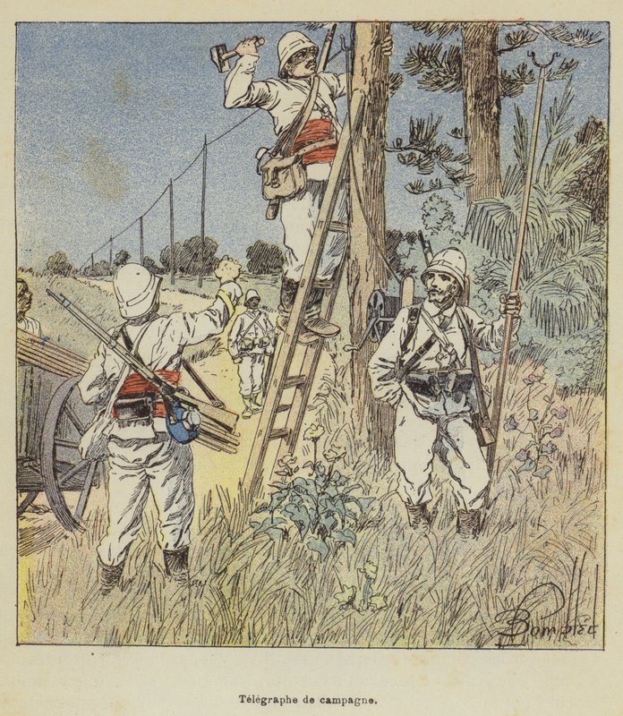 Télégraphe de campagne - after Louis Charles Bombled
