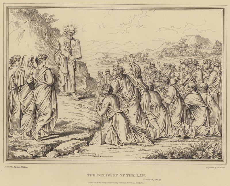 La remise de la loi, Exode - after Raphael